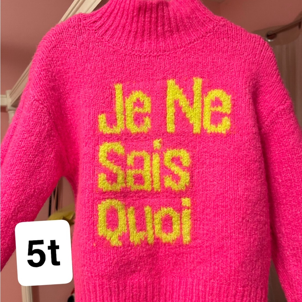 Pink and Yellow Kids Sweater